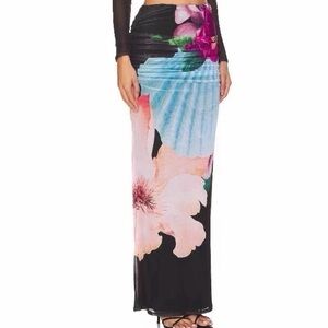 AFRM Floral Maxi Dress with Multicolor Design